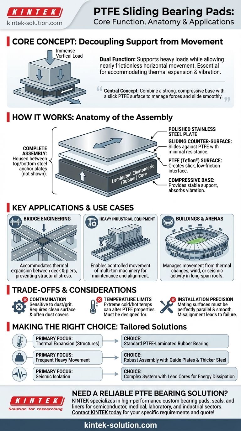 PTFE 슬라이딩 베어링 패드는 무엇이며 어디에 사용됩니까? 구조물 및 중장비에 필수적입니다 시각적 가이드
