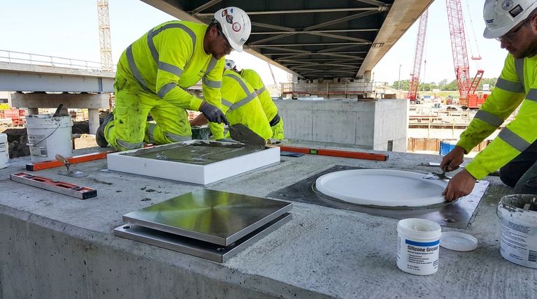 PTFE 교량 받침 패드는 지지 패드에 어떻게 설치됩니까? 직접 접착 대 매립형 플레이트 가이드