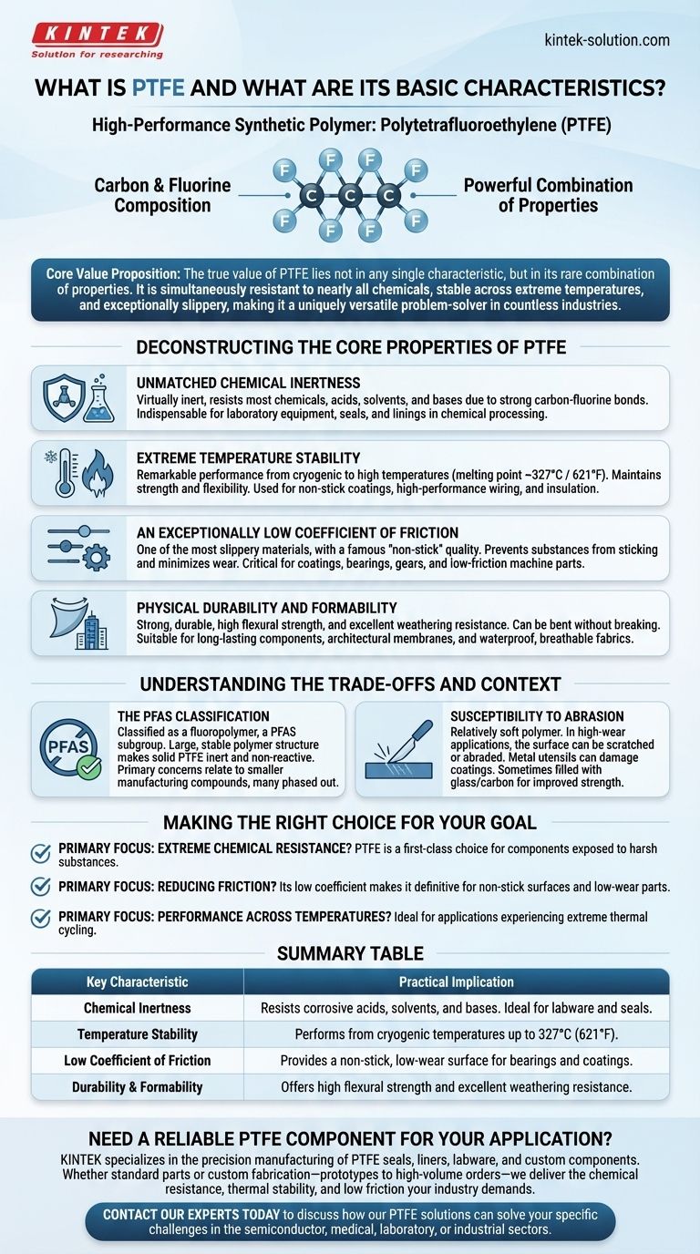 O que é PTFE e quais são as suas características básicas? Descubra o Poder de um Polímero de Alto Desempenho Guia Visual