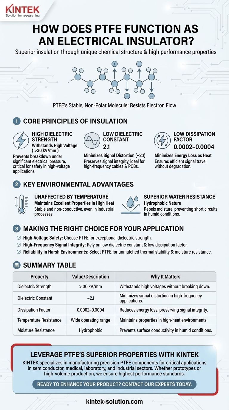 PTFE는 어떻게 전기 절연체로 기능합니까? 뛰어난 유전 특성 알아보기 시각적 가이드