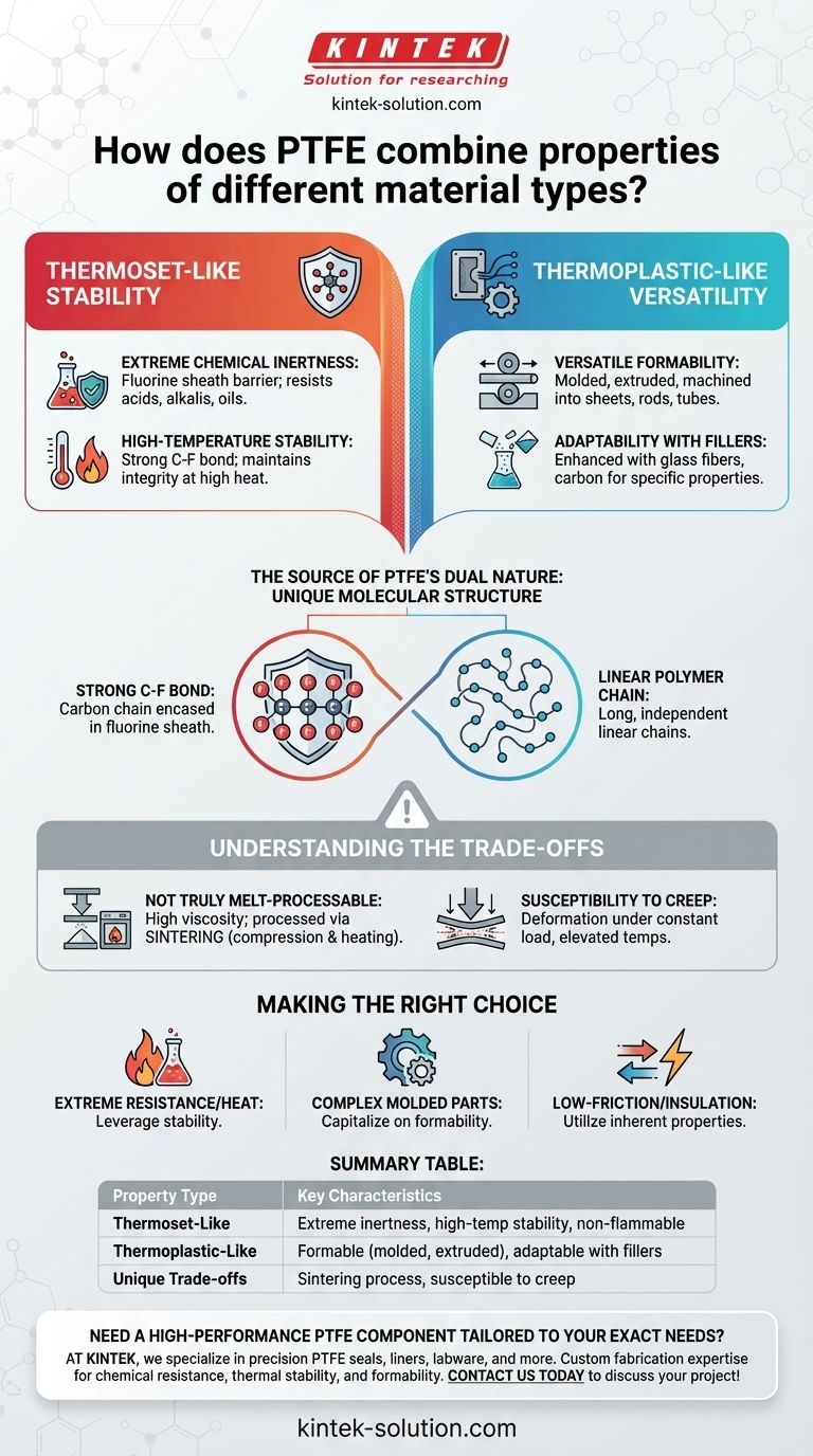 كيف يجمع PTFE بين خصائص أنواع المواد المختلفة؟ افتح العنان لتعدد استخدامات المواد الذي لا مثيل له دليل مرئي