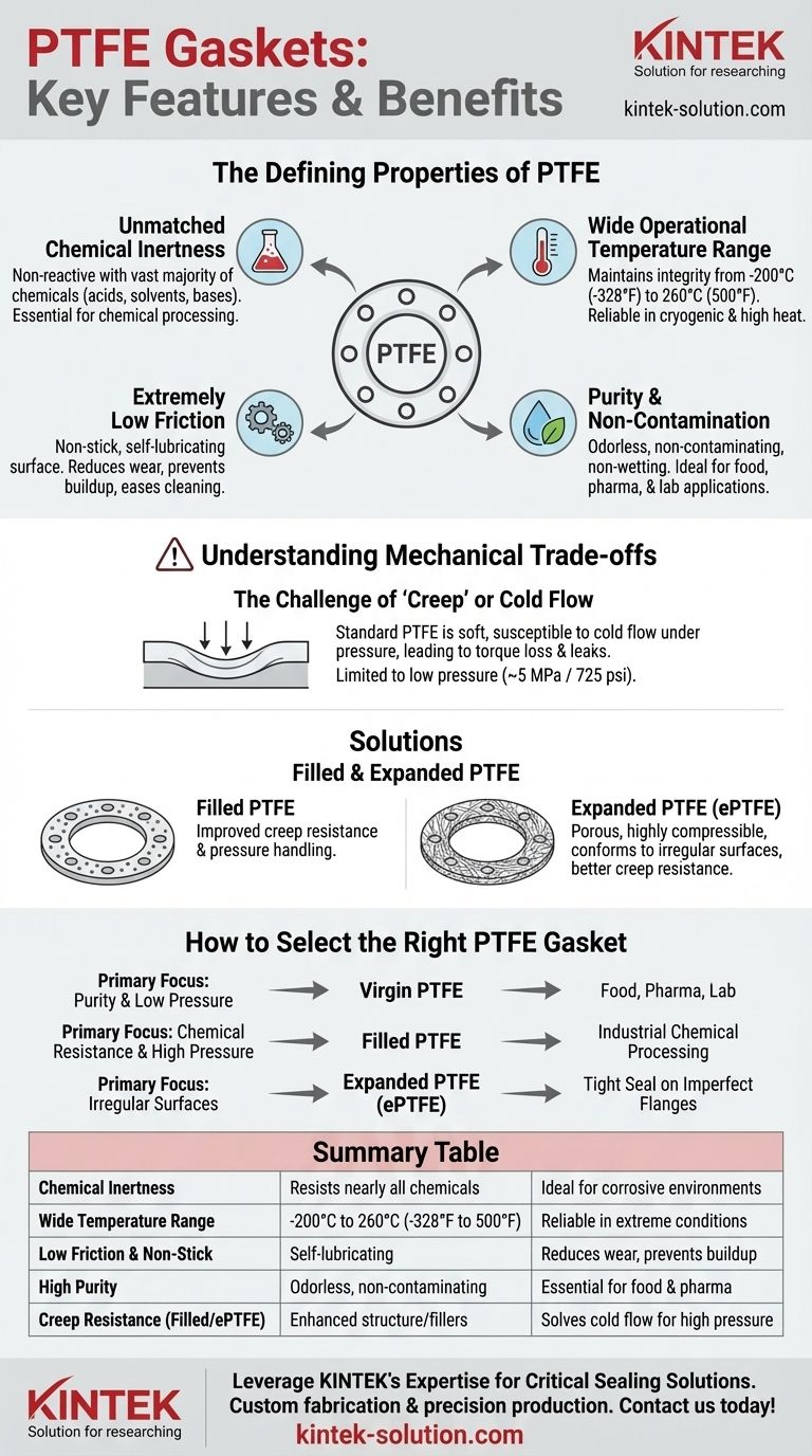 PTFE 개스킷의 주요 특징은 무엇입니까? 탁월한 내화학성 및 내열성 씰링을 구현하세요 시각적 가이드