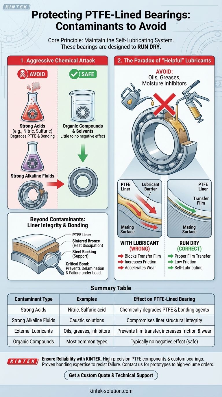 PTFE 라이너 베어링 사용 시 피해야 할 오염 물질의 종류는 무엇입니까? 투자를 보호하고 성능을 극대화하십시오 시각적 가이드