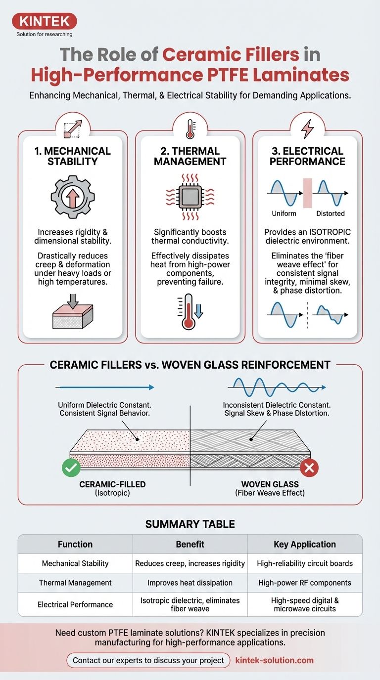 PTFE 라미네이트에서 세라믹 필러는 어떤 역할을 합니까? 신호 무결성 및 열 성능 향상 시각적 가이드