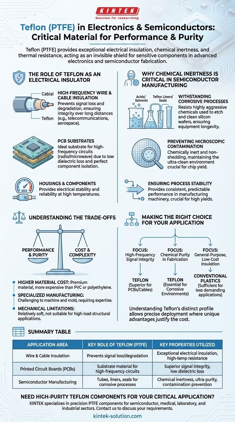 테플론(Teflon)은 전자 및 반도체 산업에서 어떻게 사용됩니까? 고성능 및 순도를 위한 핵심 시각적 가이드