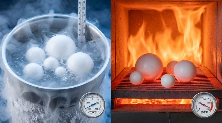 Welchen Temperaturbereich halten PTFE-Kugeln aus? Entdecken Sie extreme thermische Stabilität von -200°C bis 260°C