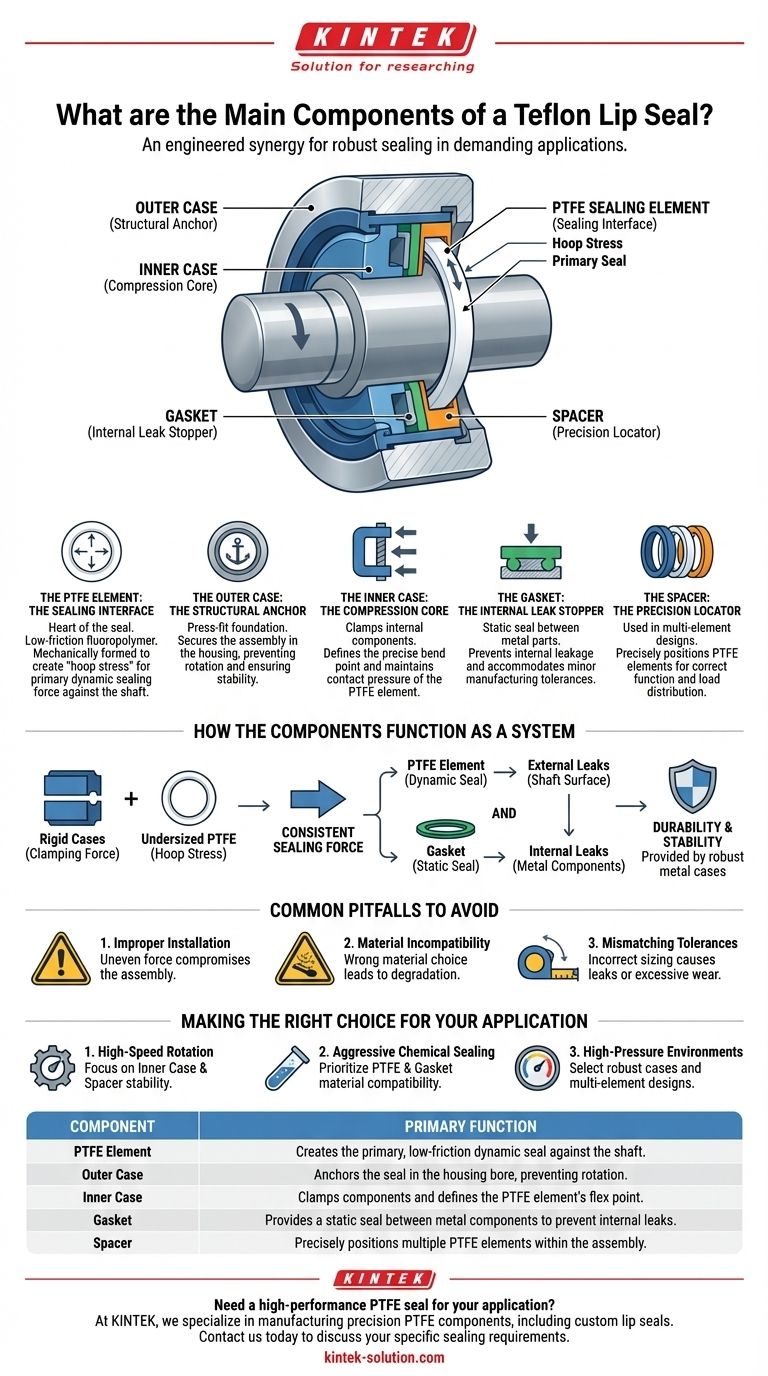 테프론 립 씰의 주요 구성 요소는 무엇인가요? 신뢰할 수 있는 PTFE 씰링 가이드 시각적 가이드