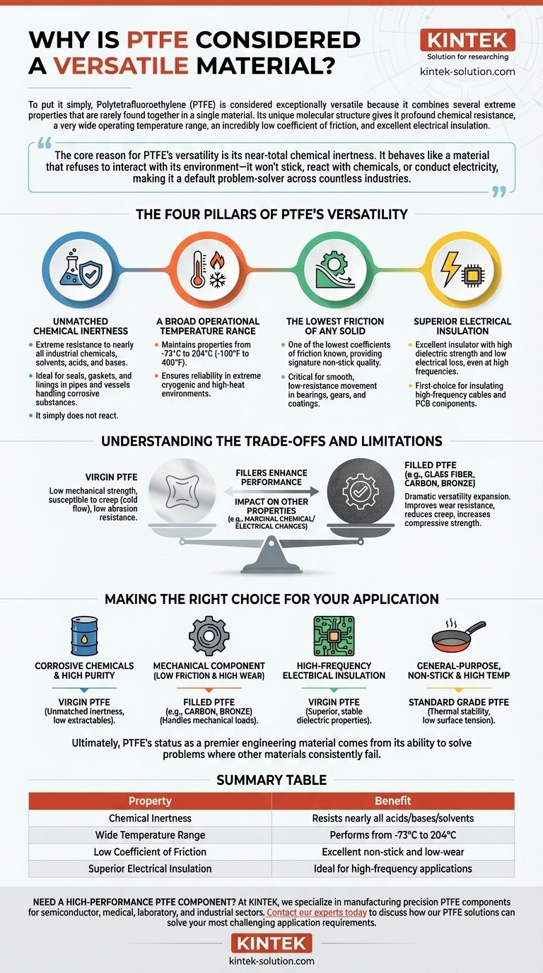 لماذا يعتبر PTFE مادة متعددة الاستخدامات؟ خصائص كيميائية وحرارية لا مثيل لها دليل مرئي