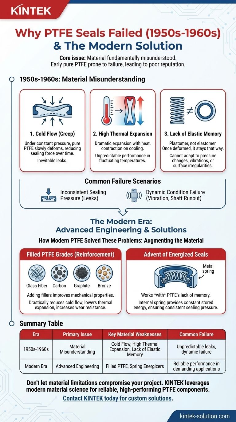 1950년대와 1960년대에 PTFE 씰이 외면받은 이유는 무엇일까요? 재료에 대한 오해의 교훈 시각적 가이드