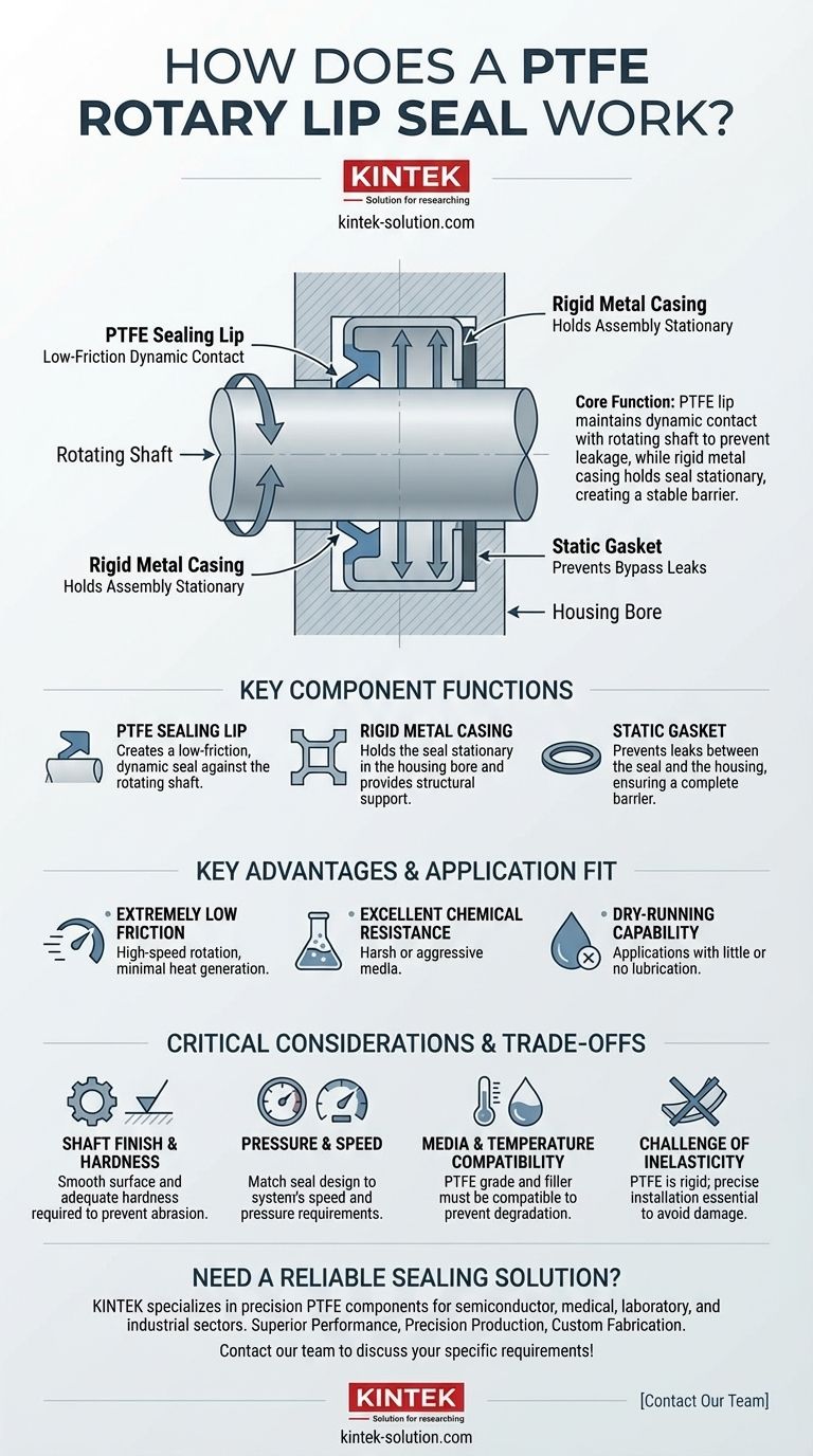 PTFE 로터리 립 씰은 어떻게 작동하나요? 까다로운 응용 분야를 위한 저마찰 씰링 잠금 해제 시각적 가이드