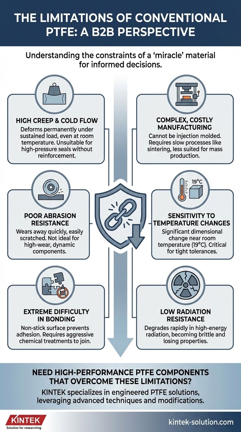 常规PTFE的主要局限性是什么？了解其关键缺点，以便更好地选择材料。 图解指南