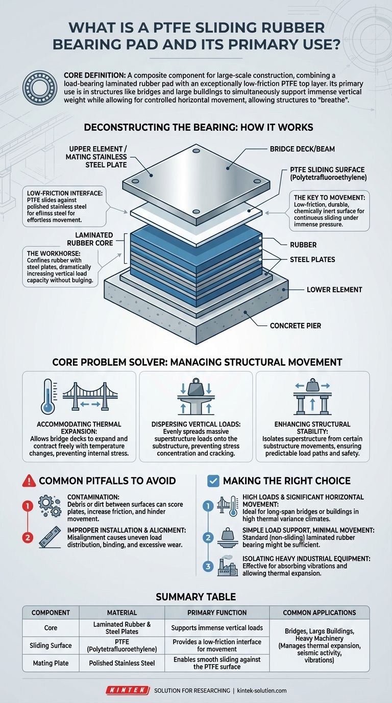 PTFE 슬라이딩 고무 베어링 패드는 무엇이며 주요 용도는 무엇입니까? 교량 및 건물 움직임에 필수적입니다. 시각적 가이드