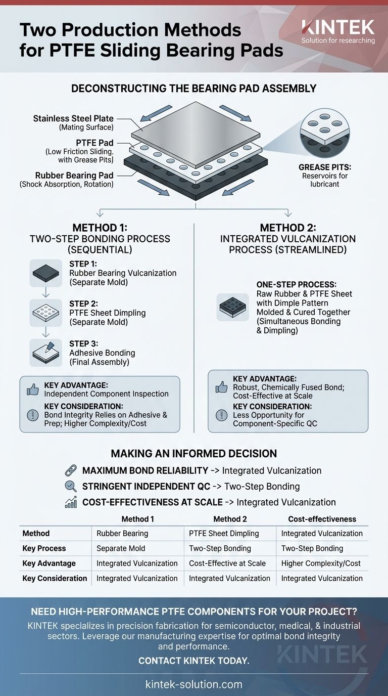 PTFE 슬라이딩 베어링 패드를 생산하는 두 가지 방법은 무엇입니까? 제조 선택에 대한 안내 시각적 가이드