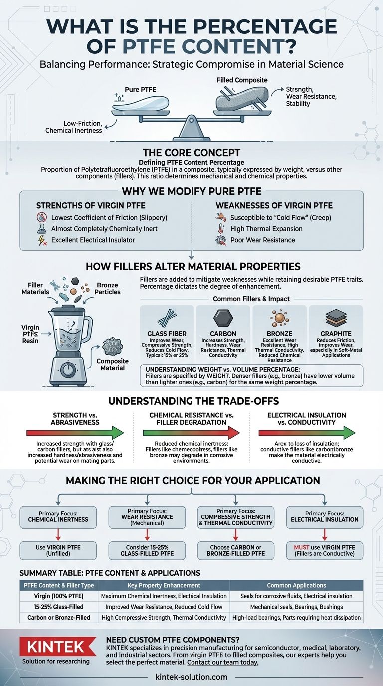 What is meant by the percentage of PTFE content? Fine-Tune Material Properties for Your Application Visual Guide