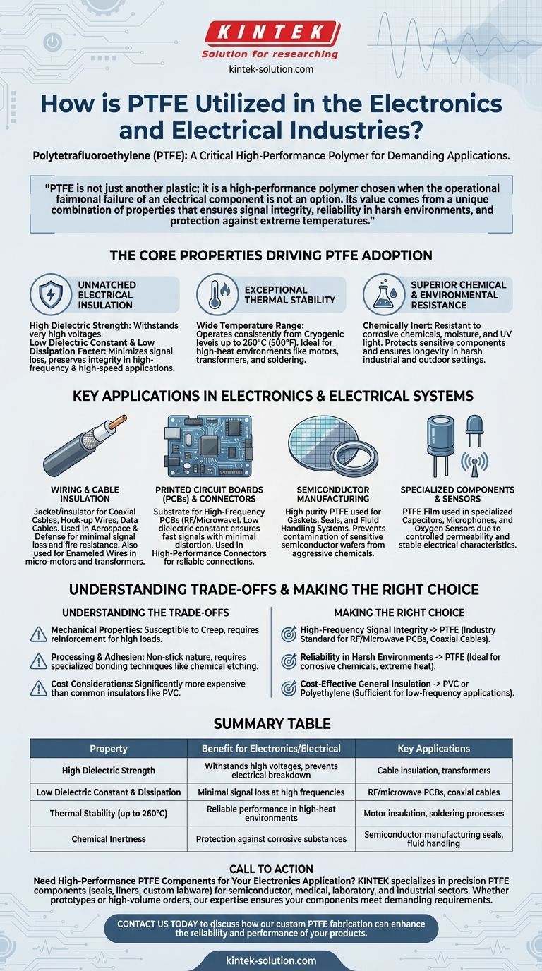 PTFE는 전자 및 전기 산업에서 어떻게 활용됩니까? | 주요 응용 분야 및 이점 시각적 가이드