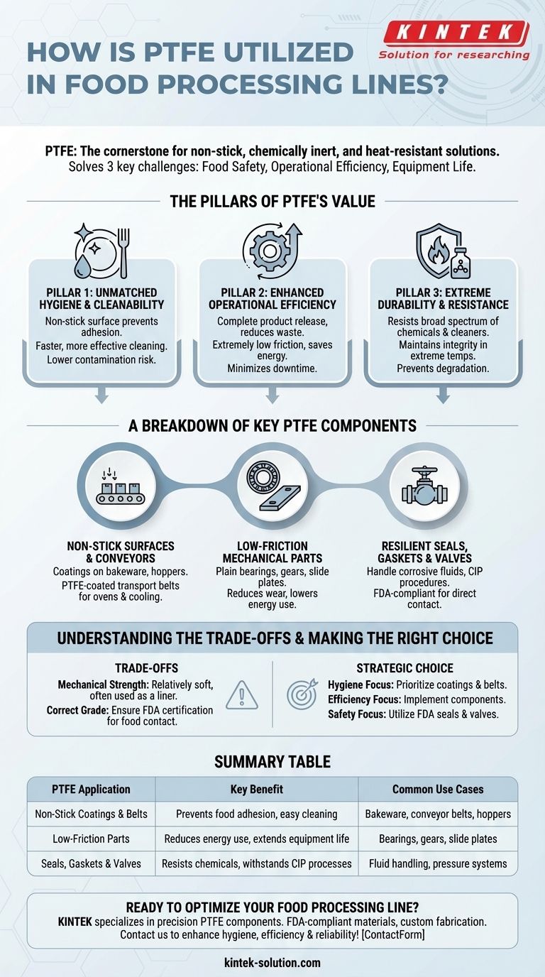 PTFE는 식품 가공 라인에서 어떻게 활용됩니까? 안전성, 효율성 및 장비 수명 향상 시각적 가이드