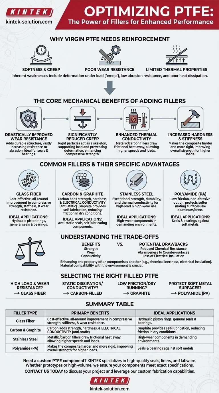 PTFE에 필러를 사용하는 일반적인 이점은 무엇입니까? 마모, 강도 및 열 성능 향상 시각적 가이드