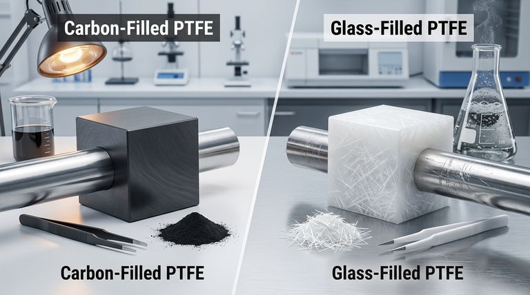 PTFE에서 카본 필러가 유리 필러보다 덜 마모성이 있습니까? 맞닿는 표면을 보호하십시오