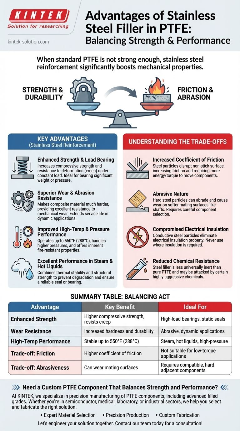 PTFE에 스테인리스 스틸 필러를 사용했을 때의 장점은 무엇인가요? 까다로운 응용 분야를 위한 강도 및 성능 향상 시각적 가이드