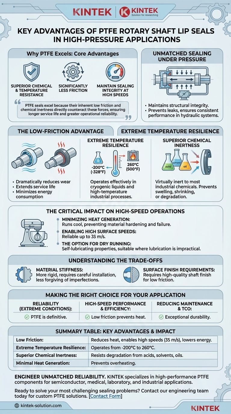 고압 응용 분야에서 PTFE 로터리 샤프트 립 씰의 주요 이점은 무엇입니까? 우수한 씰링 성능 달성 시각적 가이드