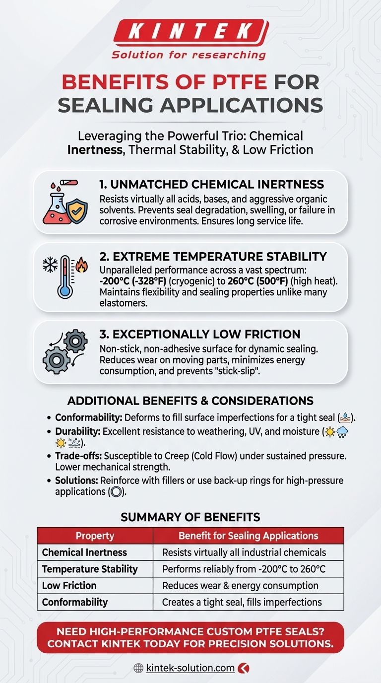 PTFE를 씰링 용도로 사용할 때의 일반적인 이점은 무엇입니까? 마스터 화학 및 내열성 시각적 가이드