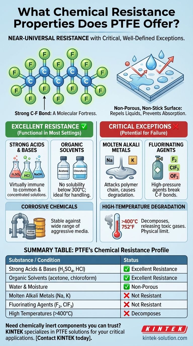 PTFE는 어떤 내화학성을 제공합니까? 까다로운 응용 분야를 위해 불활성 특성을 숙달하십시오 시각적 가이드