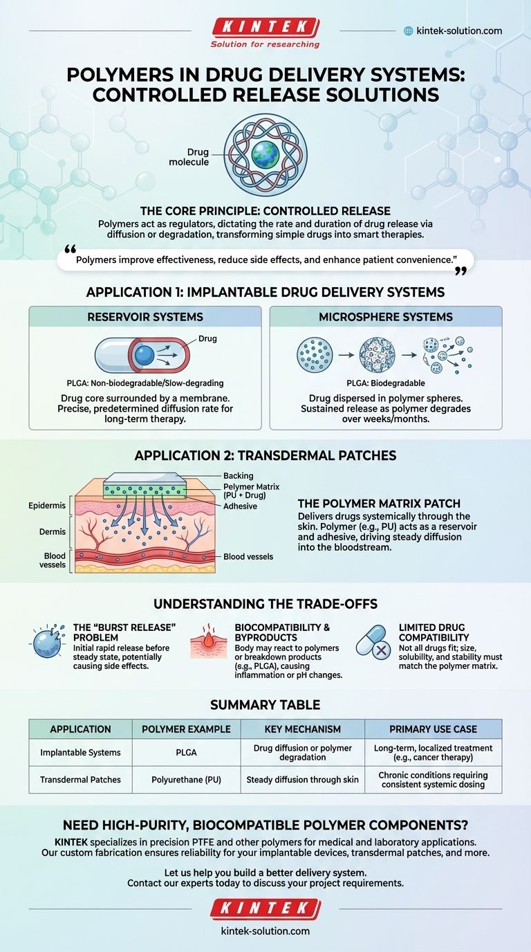 고분자가 약물 전달 시스템에서 응용되는 분야는 무엇입니까? 제어 방출 및 효능 개선 시각적 가이드