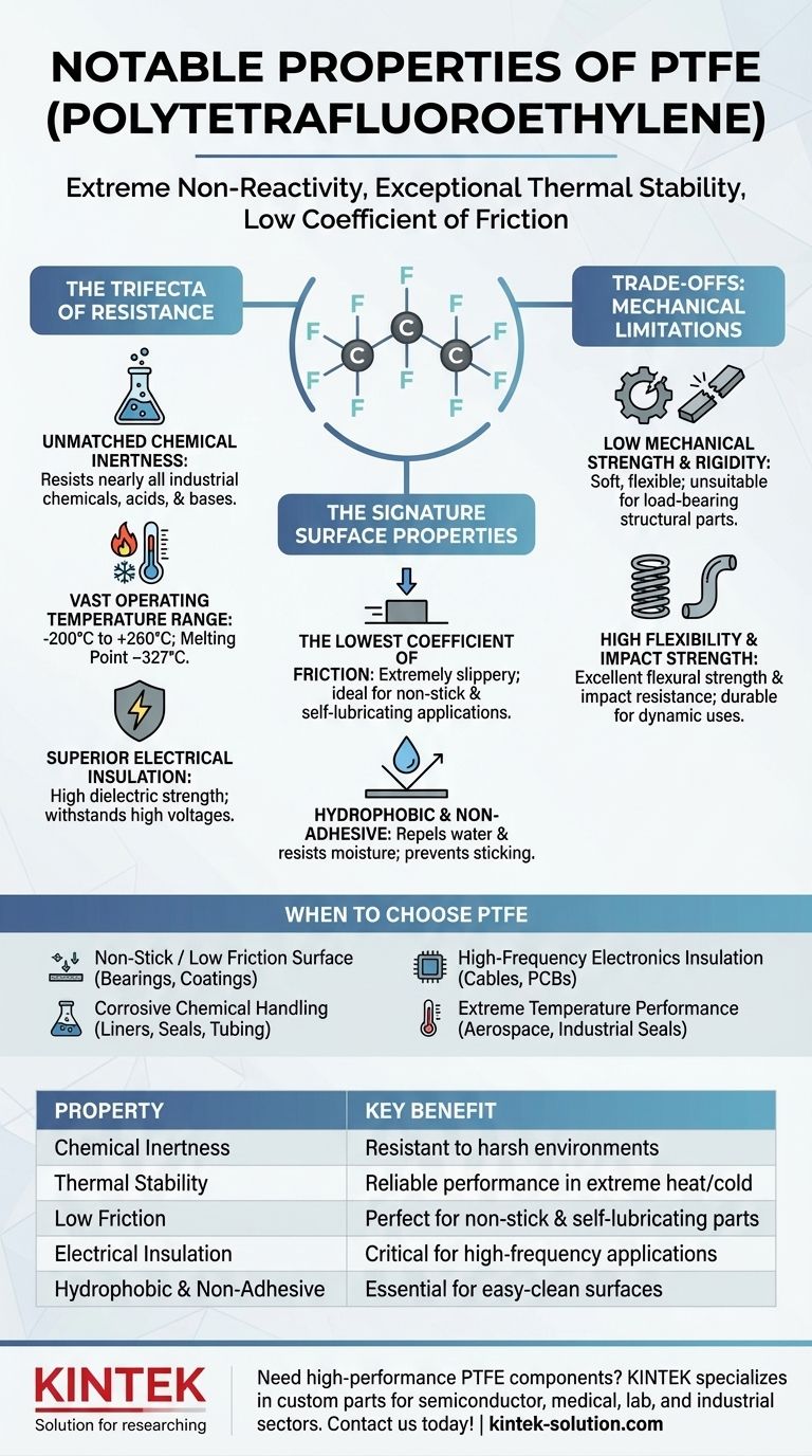 What are some notable properties of PTFE? Discover the Extreme Performance of Teflon Visual Guide