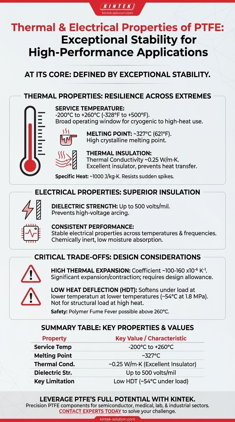 ما هي الخصائص الحرارية والكهربائية لمادة PTFE؟ دليل لأدائها الفائق دليل مرئي