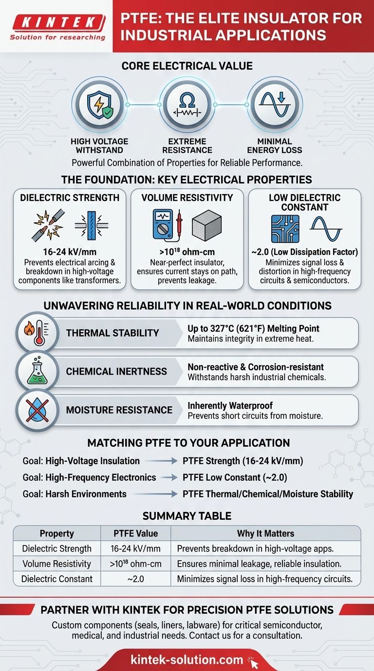 PTFE를 산업용 애플리케이션에서 가치 있게 만드는 전기적 특성은 무엇일까요? 최고 수준의 절연을 위한 핵심을 알아보세요 시각적 가이드