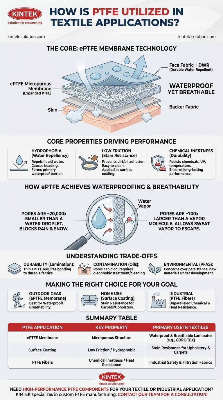 PTFE는 섬유 응용 분야에서 어떻게 활용되나요? 방수 및 투습성 직물 잠금 해제 시각적 가이드