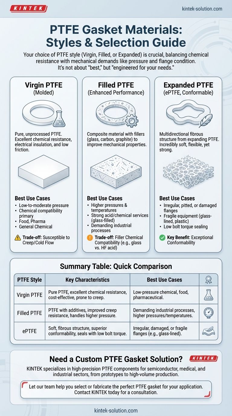 사용 가능한 PTFE 개스킷 재료의 다양한 스타일은 무엇입니까? 귀하의 응용 분야에 적합한 유형을 선택하십시오 시각적 가이드