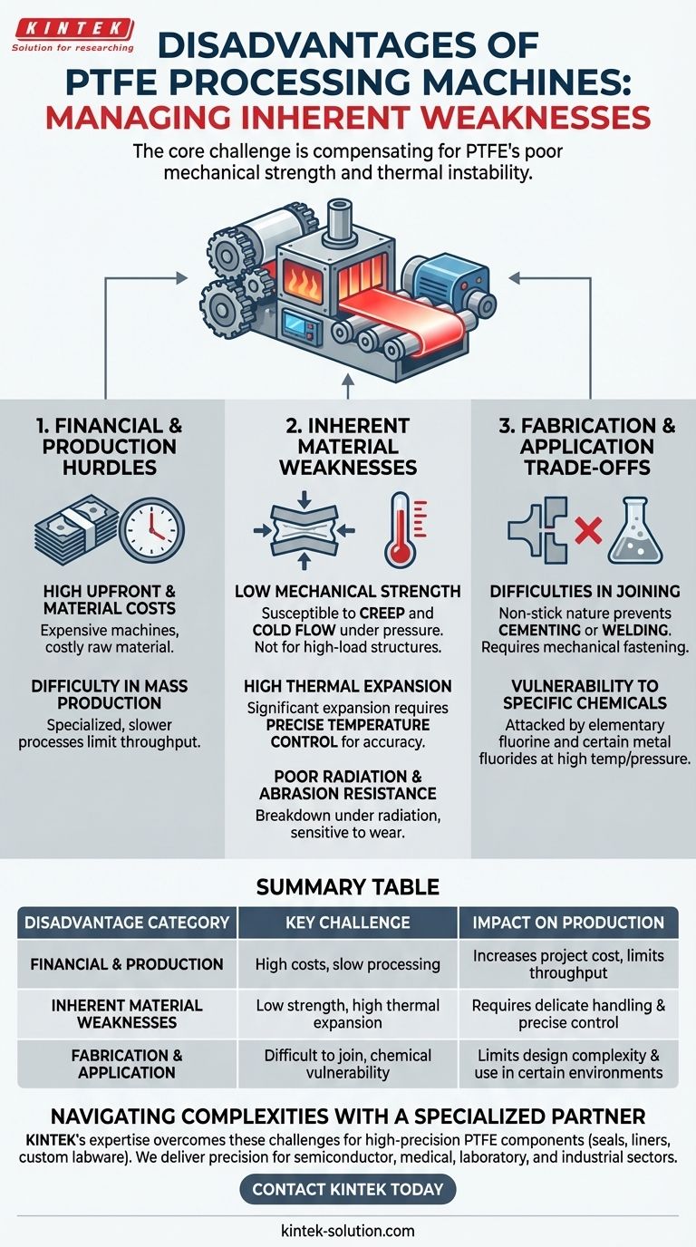 PTFE 가공 기계의 단점은 무엇입니까? 높은 비용, 재료의 약점 및 생산상의 어려움 시각적 가이드