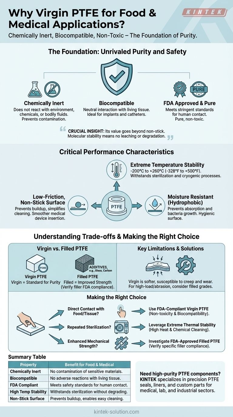 버진 PTFE가 식품 및 의료 분야에 특히 적합한 이유는 무엇입니까? 순도와 안전성 보장 시각적 가이드