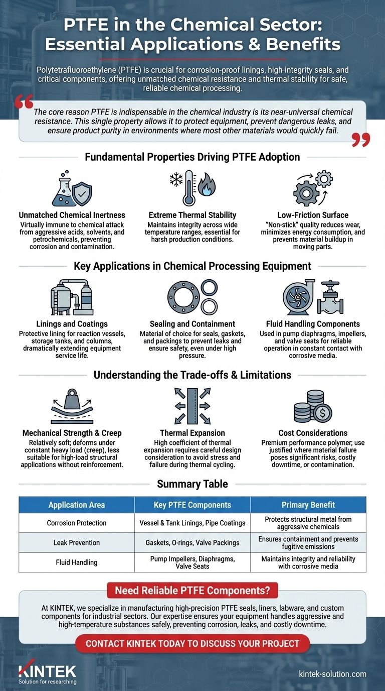 What are some common industrial applications of PTFE in the chemical sector? Ensure Safety and Reliability with PTFE Components Visual Guide