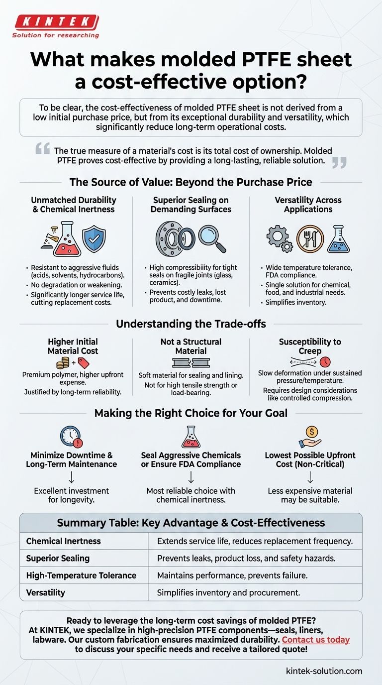 성형 PTFE 시트가 비용 효율적인 옵션인 이유는 무엇입니까? 뛰어난 내구성으로 장기 비용 절감 시각적 가이드