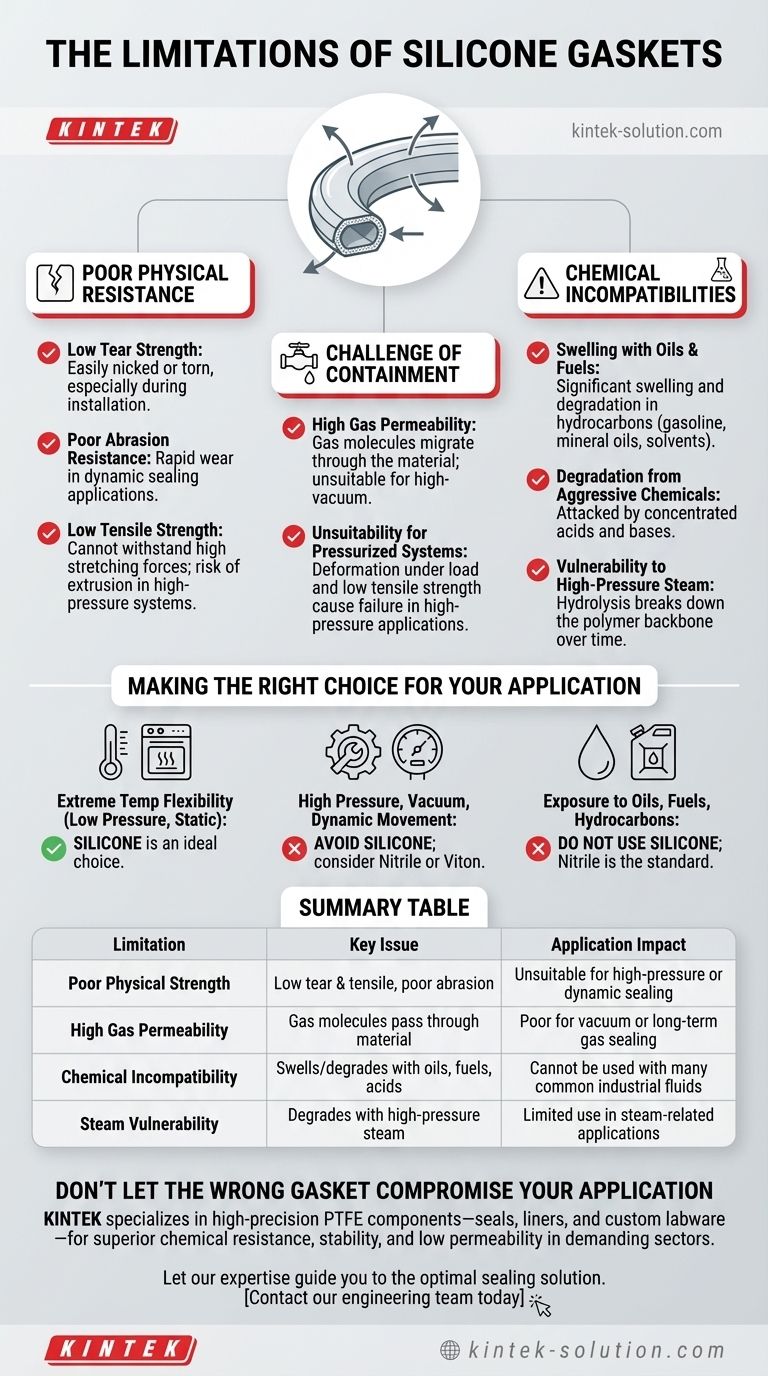 실리콘 개스킷의 한계는 무엇인가요? 강도 및 내화학성의 주요 약점 시각적 가이드
