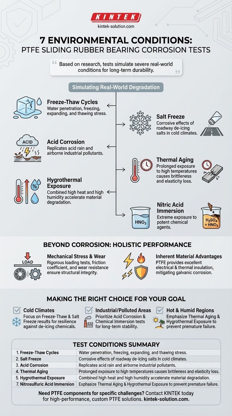 PTFE 슬라이딩 고무 베어링 부식에 대해 연구된 환경 조건은 무엇입니까? 혹독한 노출 수십 년 시뮬레이션 시각적 가이드