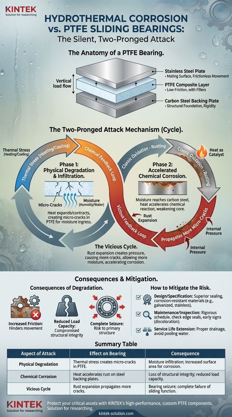 열수 부식은 PTFE 슬라이딩 베어링에 어떤 영향을 미치나요? 두 가지 공격 경로를 파헤쳐 봅시다. 시각적 가이드