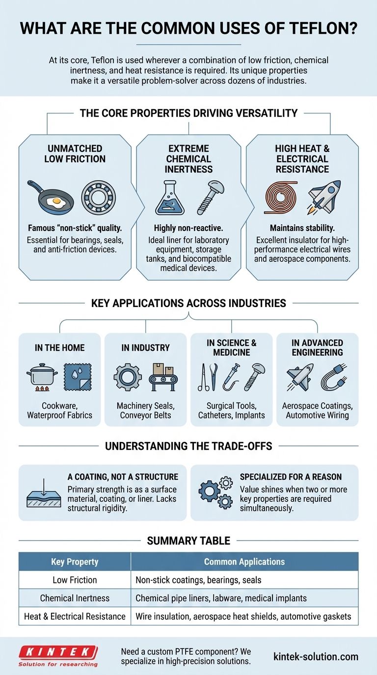 ما هي الاستخدامات الشائعة للتفلون؟ دليل لتطبيقات بولي تترافلوروإيثيلين (PTFE) متعددة الاستخدامات دليل مرئي