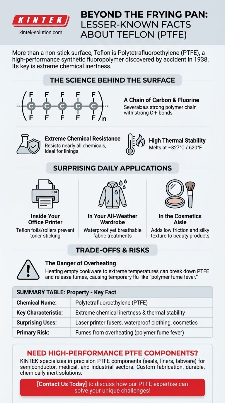 Quali sono alcuni fatti meno noti sul Teflon? Scopri il suo ruolo nascosto nella tecnologia e nell'industria Guida Visiva