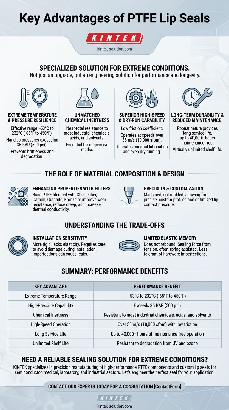 PTFE 립 씰의 주요 장점은 무엇입니까? 극한 조건에서의 탁월한 성능 시각적 가이드