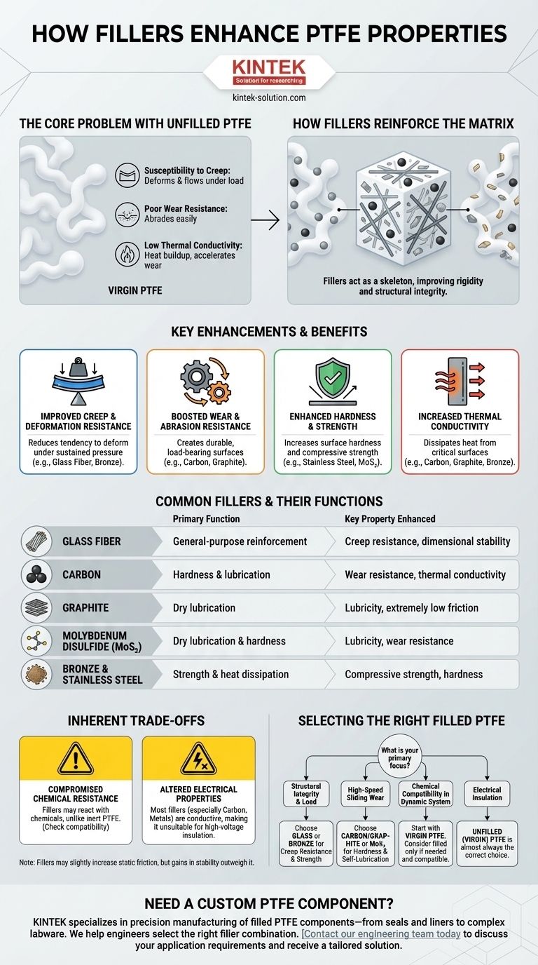 필러는 PTFE의 특성을 향상시키는 데 어떻게 사용됩니까? 내마모성, 강도 및 열 성능 향상 시각적 가이드