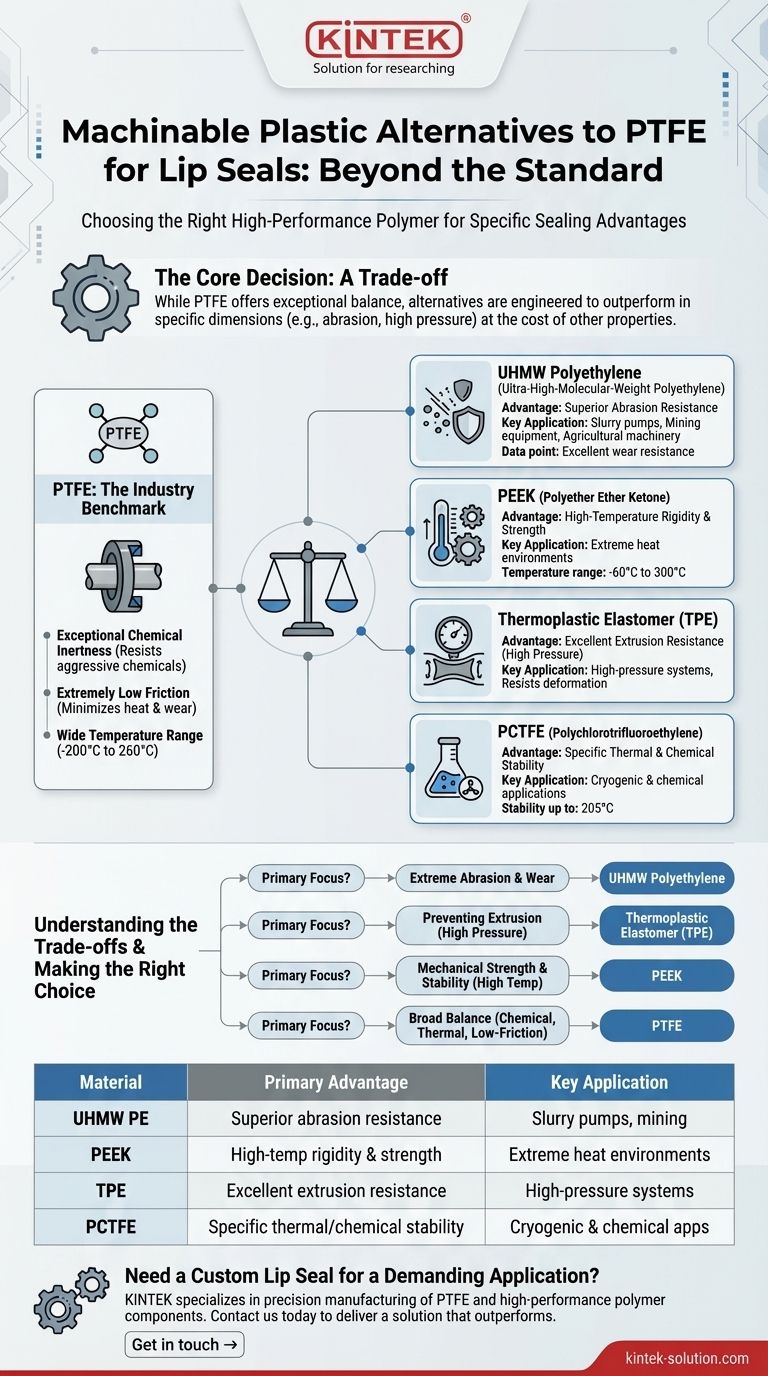 PTFE 외에 립 씰에 사용되는 가공 가능한 플라스틱에는 어떤 것들이 있습니까? 고성능 대안 탐색 시각적 가이드