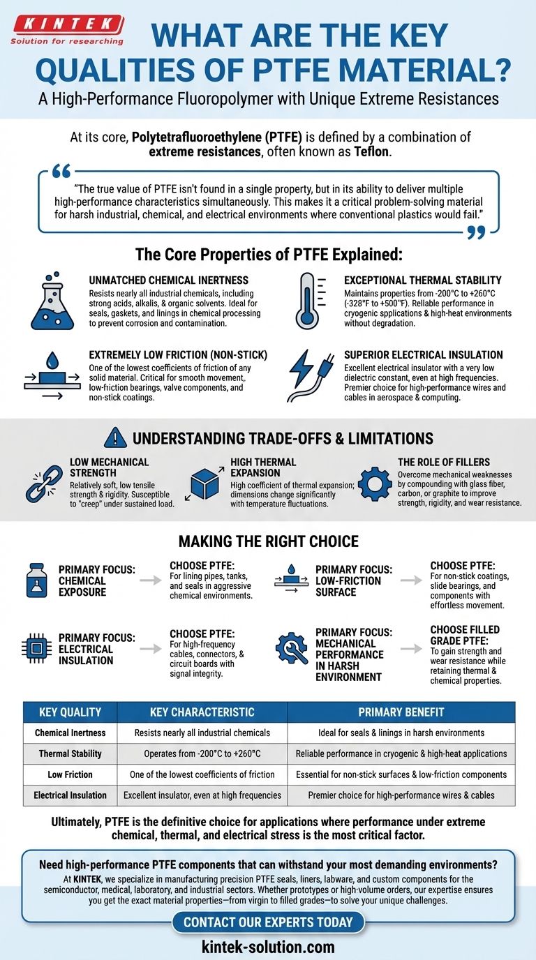 ¿Cuáles son las cualidades clave del material PTFE? Desbloquee una resistencia química, térmica y eléctrica extrema Guía Visual