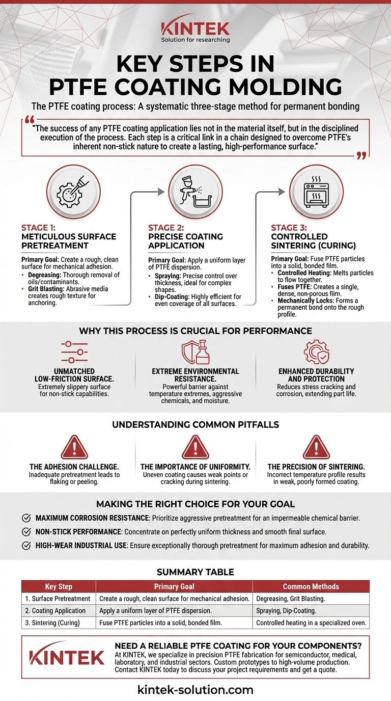 PTFE 코팅 성형의 주요 단계는 무엇입니까? 내구성이 뛰어나고 논스틱 표면을 위한 가이드 시각적 가이드