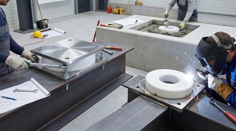 PTFE 슬라이드 베어링의 설치 방법은 무엇입니까? 볼팅, 용접 및 모르타르 매입