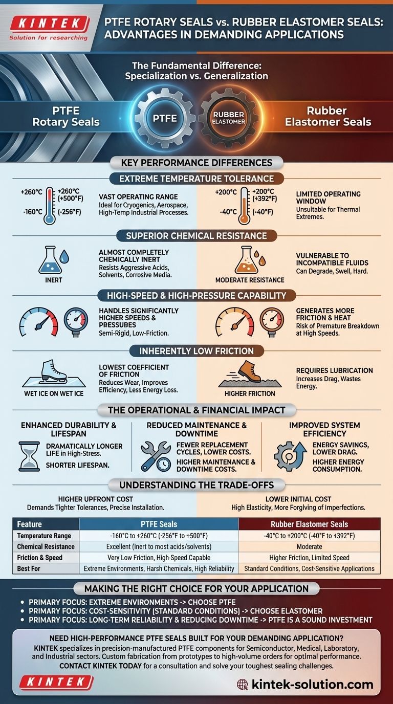 고무 엘라스토머 씰보다 PTFE 로터리 씰을 사용할 때의 장점은 무엇입니까? 극한 조건에서의 뛰어난 성능 시각적 가이드