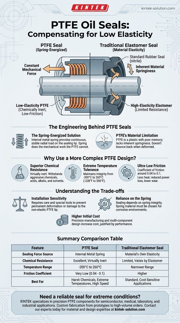 PTFE 오일 씰은 재료의 낮은 탄성을 어떻게 보완합니까? 가혹한 환경에서 우수한 밀봉 성능 달성 시각적 가이드