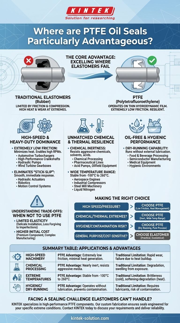 PTFE 오일 씰이 특히 유리한 응용 분야는 무엇입니까? 극한 조건에서의 뛰어난 성능 시각적 가이드